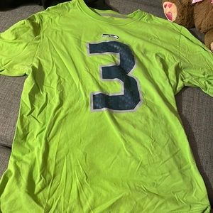 Men’s Seattle Seahawks Russell Wilson Nike Neon Green